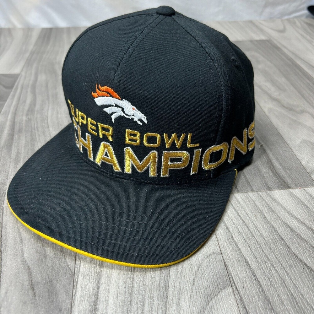 NFL Denver Broncos Team Apparel Baseball Cap Youth One Size Black Super‎ Bowl